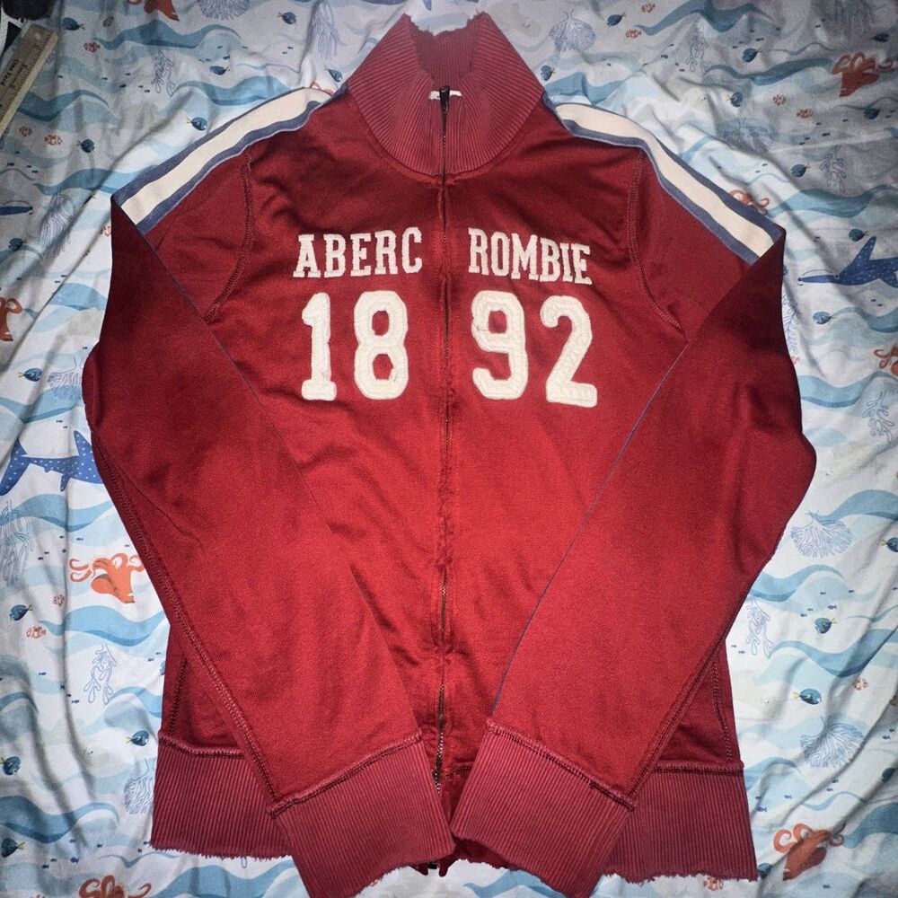 Abercrombie Fitch 1892 Track Top Jacket Red Size 2XL Vintage